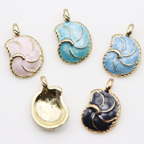 Classic Alloy Sea Snail Enamel Beads 100pcs Diy Craft Accessory Fashion Pendants Charms Kawaii Ornament Store