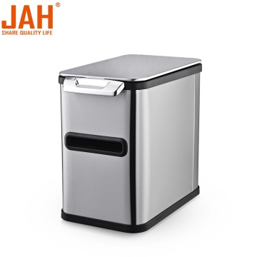 JAH 430 Stainless Steel Hand Press Garbage Bin