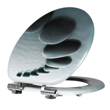 Fanmitrk Toilet Seat Gray Stone Pattern MDF2507-07