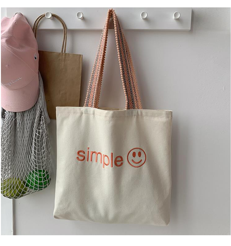 Reusable tote bags with custom embroidery logo eco shopping bags