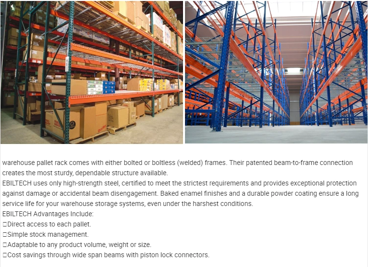 Nanjing Ebil Metal Teardrop Rack Heavy Duty Racking Warehouse Rack System