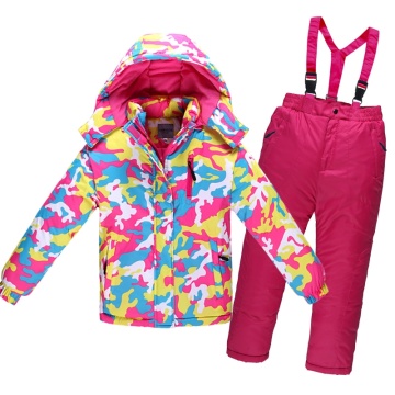 Girls suit cotton-padded jacket waterproof windproof warmth