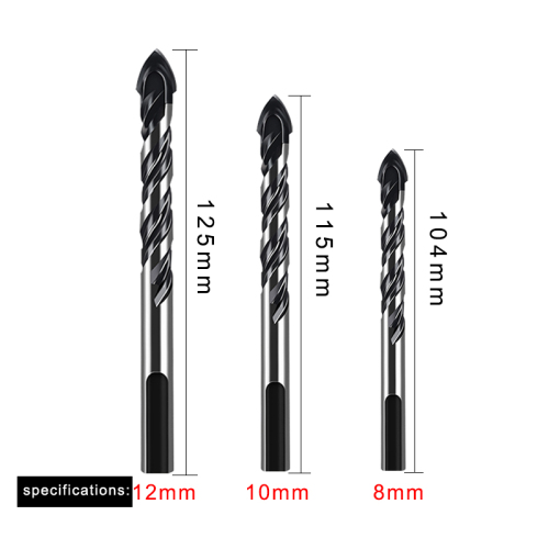 long Multi-Material Tungsten Carbide Drill Bit Set for Porcelain Ceramic Tile,Concrete,Brick,Glass,Plastic Masonry and Wood