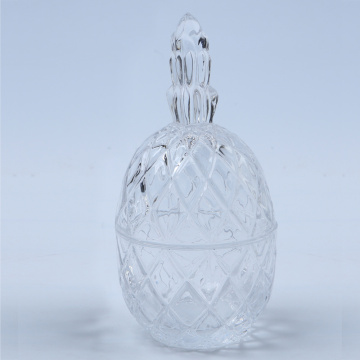 Salero y pimentero de vidrio hecho a mano con forma de piña
