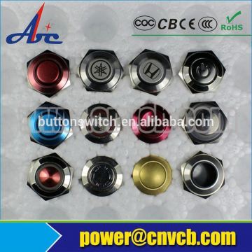 16mm illuminated push button push button pins