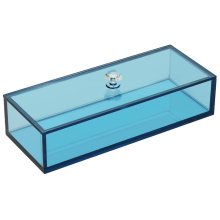 Acrylic Rectangular Storage Box With Lid Colored