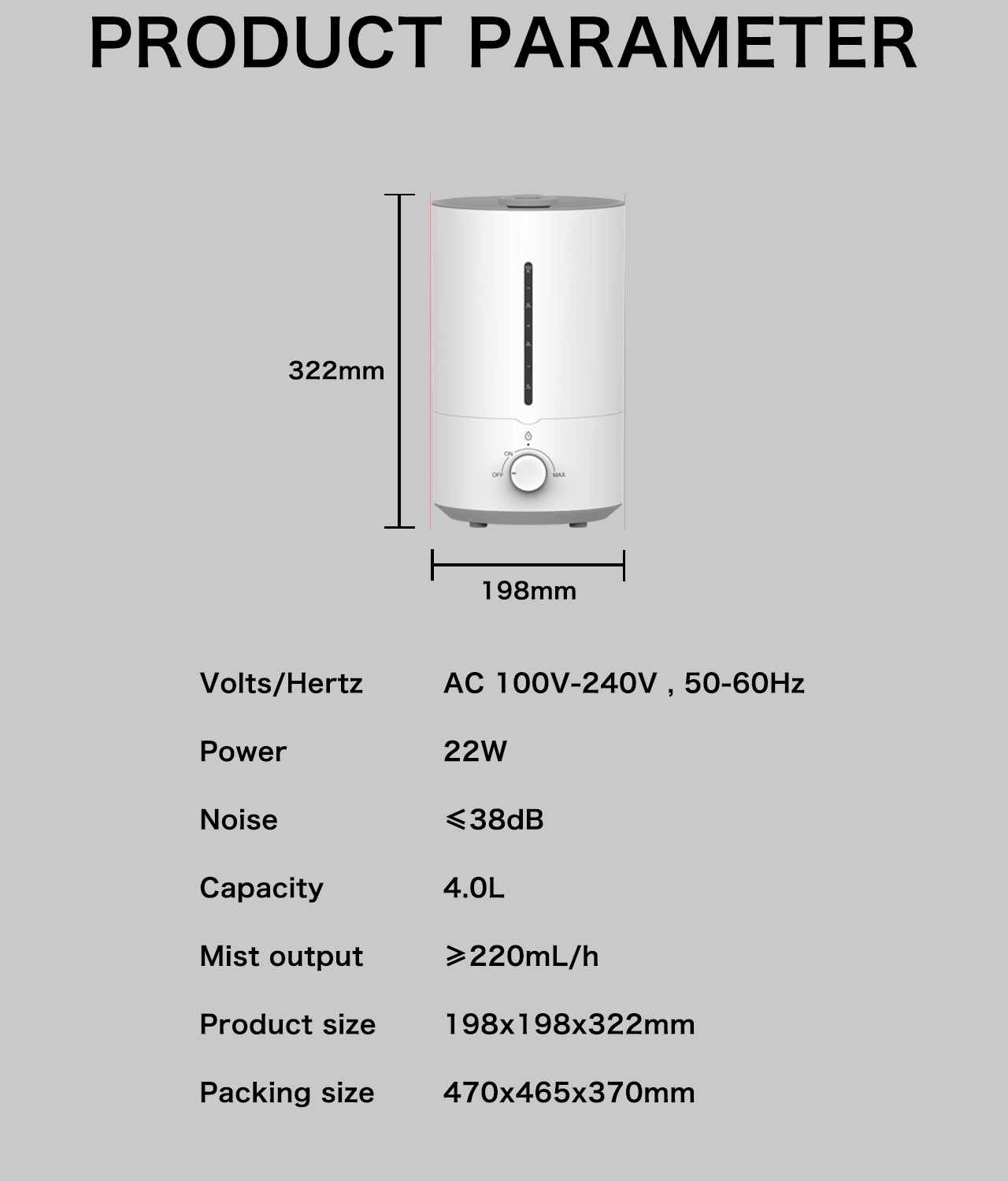 HTJ-2193 humidifier specification HTJ-2193 humidifier specification