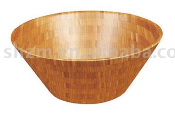Natural bamboo salad bowl bamboo fruit bowl