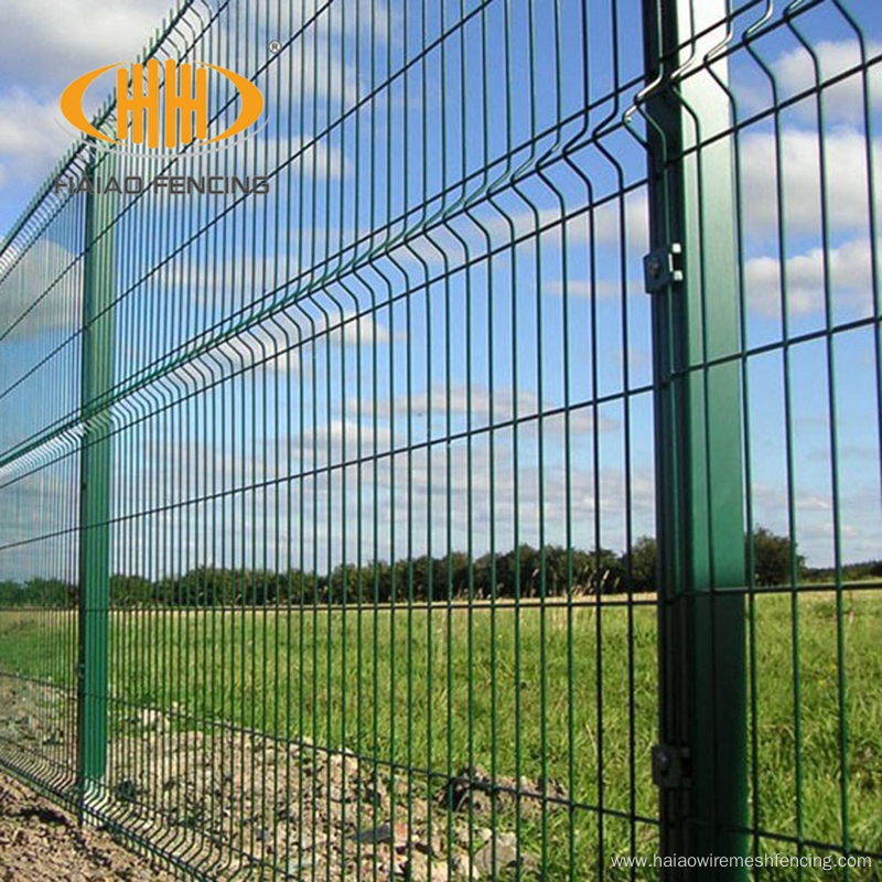 Curvy welded wire mesh 3D triangle mesh fence