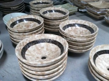 Mosaic Stone Wash Basin,Marble Basins