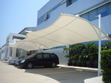 Tensile Fabric Structures Caoport Canopy For Car Parking