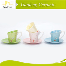 Newest beautiful designed ceramic cup &saucers