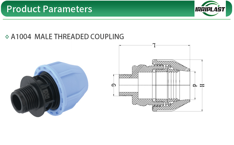 pe fittings china Compression Fittings Male Threaded Coupling