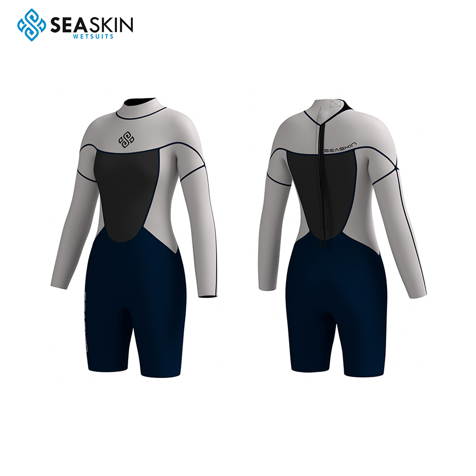 Seaskin Custom Summer Lengan Panjang Springsuit Dive Wetsuit