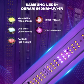 640W Samsung UV IR LED crescer luz