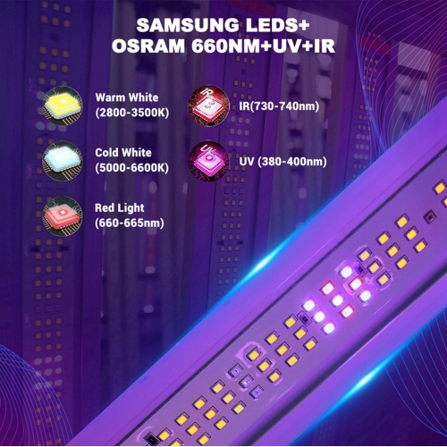 640W सैमसंग यूवी आईआर एलईडी प्रकाश बढ़ता है