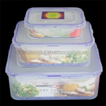 3pcs rectangle plastic bowl set