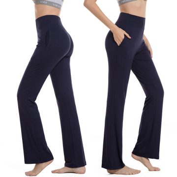 Pantaloni da yoga slim boot-cut a vita alta da donna