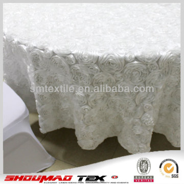 wholesale satin rosette tablecloth,cheap rosette tablecloth