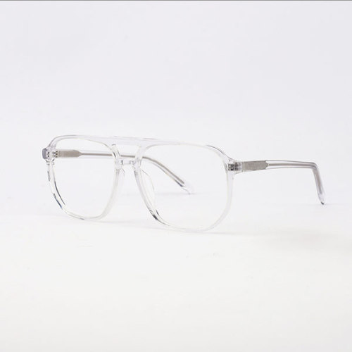 Double bridge Acetate Unisex Blue Light Eyeglasses