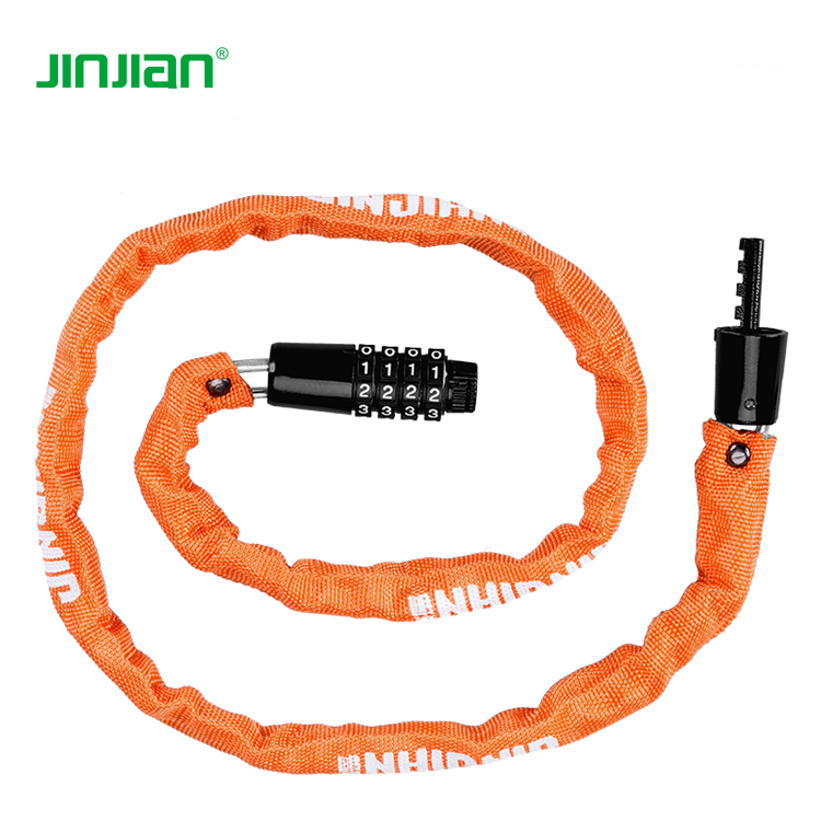 JINJIAN Carbon Steel 4mm X1000mm Chain Cycle Lock Bike Lock Steel Chain Lock Bicycle DIY Sleeve for Kids Bike