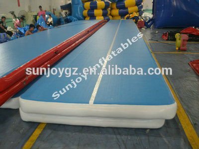 2016 airtight drop stitch inflatable tumble track inflatable air mat for gymnastics