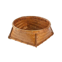 Multi-Functional Handwoven Bamboo Basket & Plate
