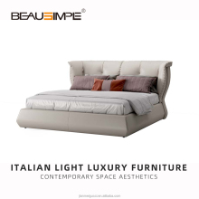 Elegant Leather Luxury King Bed Set