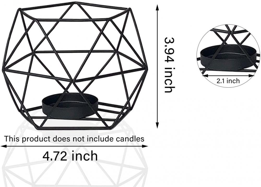 Dekorasi pemegang lilin Tealight Geometris untuk pusat meja