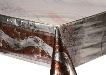 Double Face Emboss printed Gold Silver Tablecloth Discount