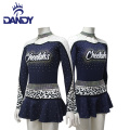 Tsika Musikana mudiki Cheki Ships Cheer Uniform Cheerleading Uniforms neRhinestone