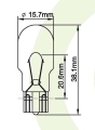 lampu belakang belakang auto / T15