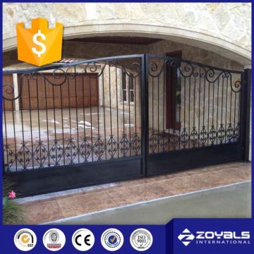 Powder Coated Steel Double Swing Gates Industrial Safety Gates