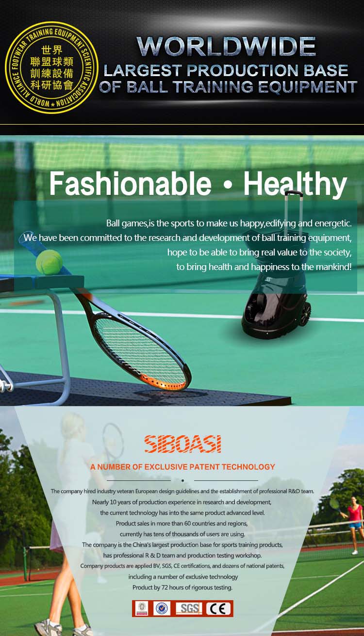 Máquina de pelota de tenis SIBOASI S4015 con motor de tiro a la venta de la fábrica China