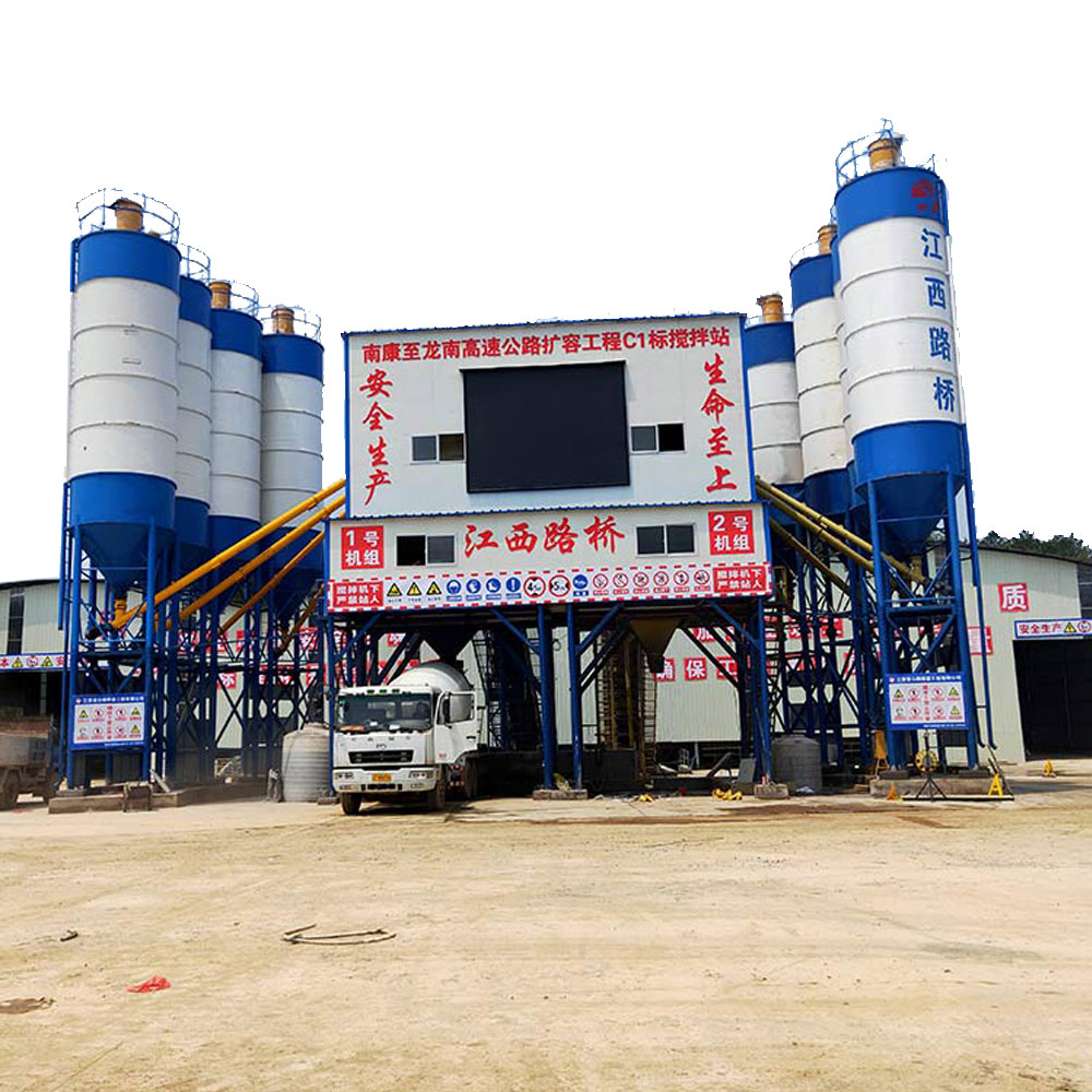 New construction use advanced 60m3/h concrete batching plant