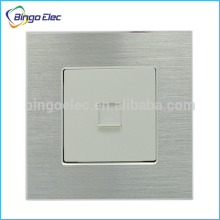 high technology aluminium panel silver color internet wall socket