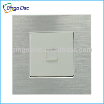 high technology aluminium panel silver color internet wall socket