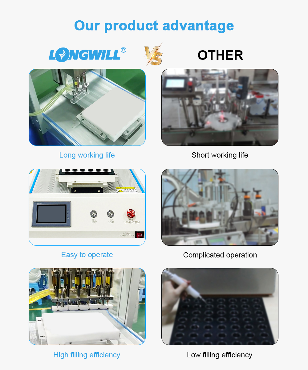 Machina de llenado de vape desechable de 6 cabezas 6 Heads Disposable vape filling machine