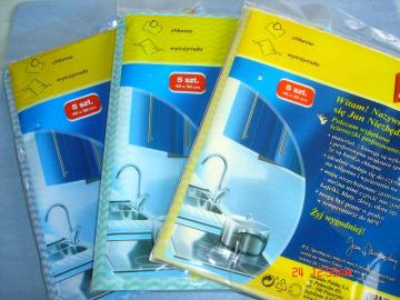 Wave Printed Nonwoven Cleaning Wipes