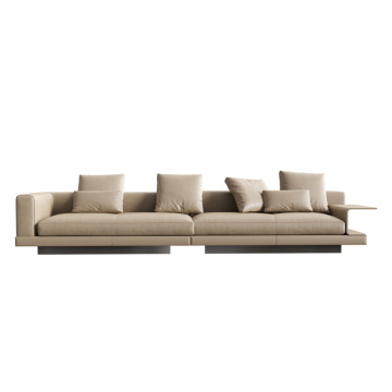 Solid Slab Bench Pillow-Top Sofa