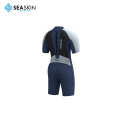 Seaskin 3 мм неопреновые мальчики назад на Zip Basic Короткие Дети гидрокостюмы