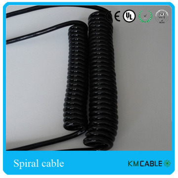 PVC insulated coiled extension spiral cord