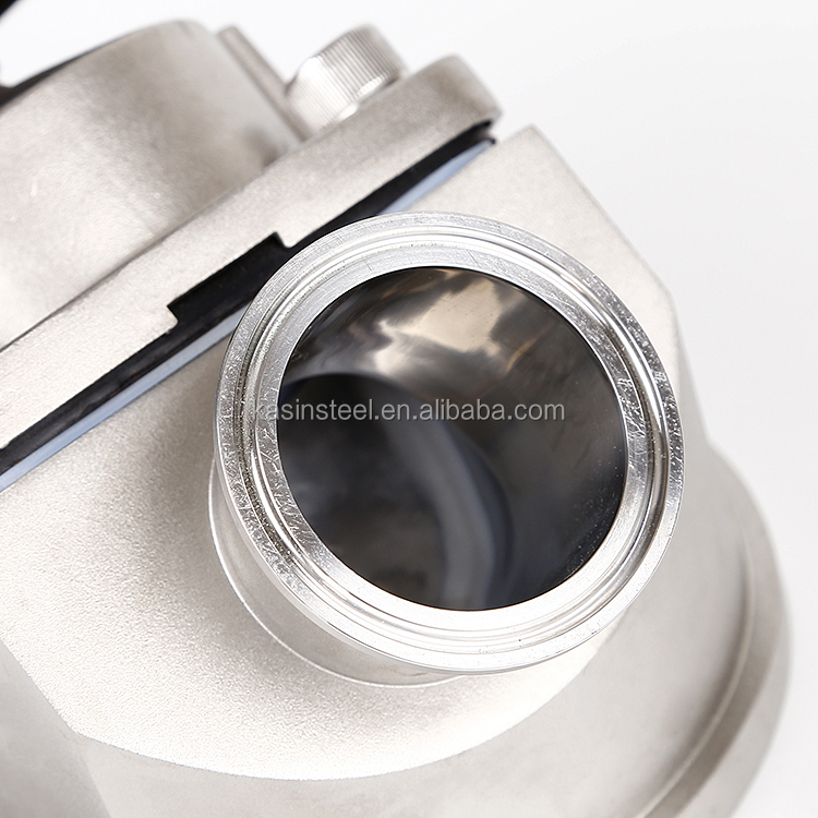 Sanitary Stainless Steel Clamp Weld Diaphragm Tank Bottom Seat Valve