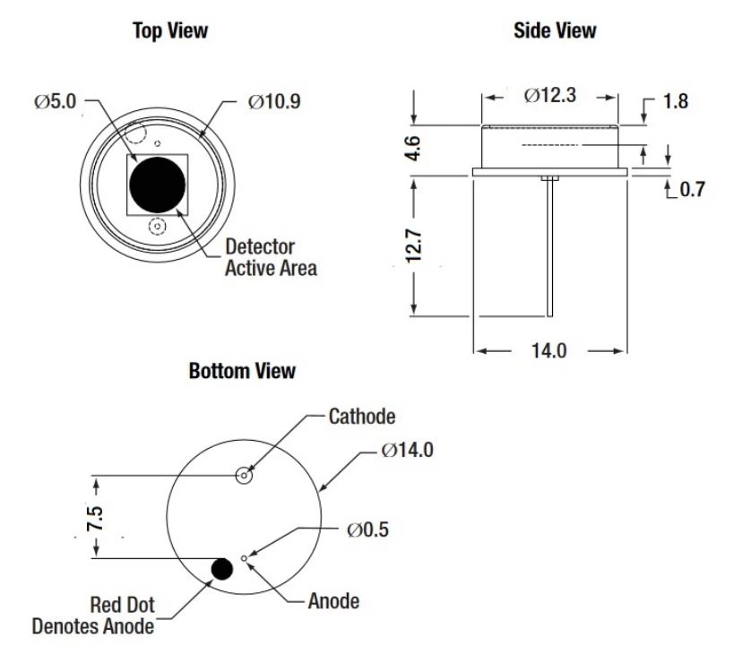 Red Light Emitting Device TO46 VCSEL 660nm Emitting Laser