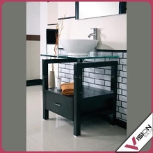 commercial solid wood glass wash basin canada