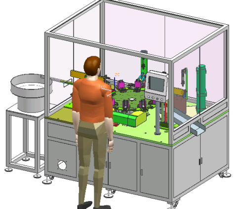 Semi-automatic assembly machine for auto parts