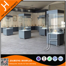 Aluminum glass top museum display cases for collectibles