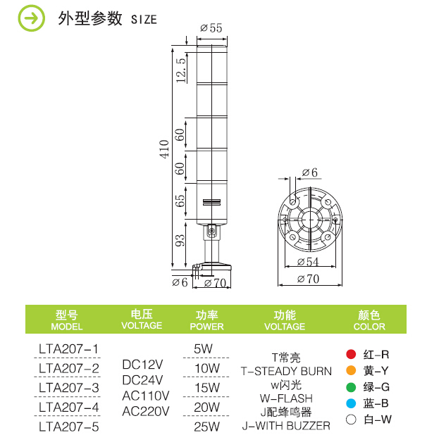 SAIP/SAIPWELL Three Layers LED Traffic Signal Multi-layer Tower Light