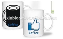 creative thermal transfer game colour change ceramic coffee mug
