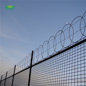 Razor barbed wire fence